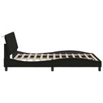 vidaXL Cadre de lit sans matelas Hanko noir 140x200 cm tissu