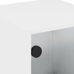 vidaXL Armoire latérale avec portes en verre blanc 35x37x75 5 cm