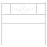 vidaXL Tête de lit métal blanc 90 cm