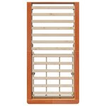 vidaXL Cadre de lit Brun cire 90 x 200 cm Pin massif