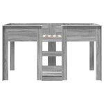 vidaXL Lit Superposé pour Enfants Gris Sonoma 90 x 190 cm