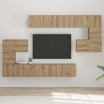 vidaXL Ensemble meuble TV 10 Pièces chêne artisanal 60 x 30 x 30 cm