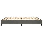 vidaXL Cadre de lit à ressorts gris foncé 200x200 cm velours