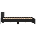 vidaXL Cadre de lit avec LED sans matelas noir 180x200 cm