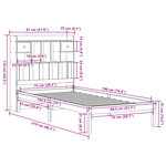 vidaXL Lit bibliothèque sans matelas 75x190 cm bois de pin massif
