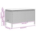 vidaXL Pouf de Jardin Beige et crème 80 x 38 x 42 cm Rotin PE