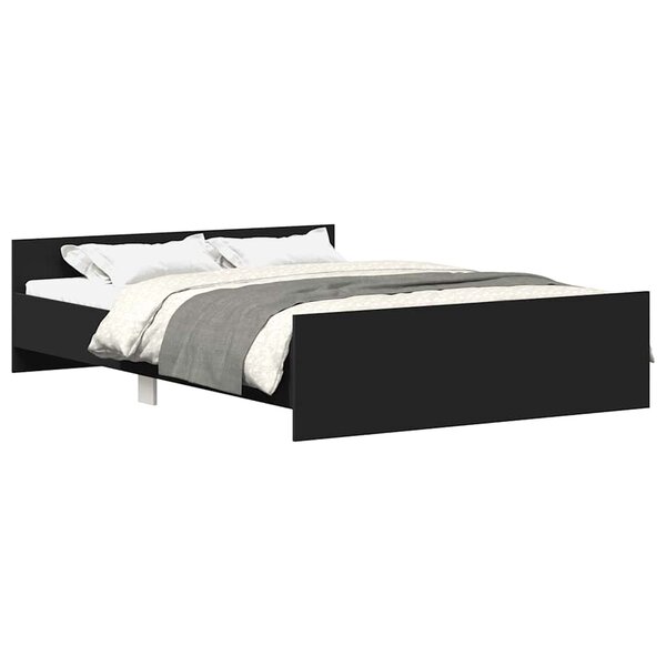 vidaXL Cadre de lit sans matelas noir 140x200 cm