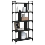vidaXL Bibliothèque 5 niveaux noir 76x32x158 cm bois d'ingénierie