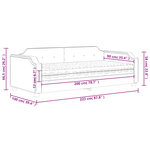 vidaXL Lit de jour avec matelas taupe 90x200 cm tissu