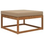 vidaXL Coussin de canapé d'extérieur Taupe 80 x 80 x 8 cm Polyester