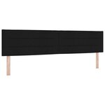 vidaXL Tête de lit LED avec bandes LED Noir 200 cm tissu