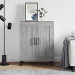 vidaXL Buffet sonoma gris 69 5x34x90 cm bois d'ingénierie