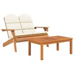 vidaXL Ensemble de salon de jardin Adirondack 5 Pièces bois acacia solide
