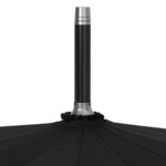 vidaXL Parapluie automatique Noir 120 cm