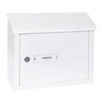 Pack Bouche d'entrée + Boîte aux lettre en acier V4071 Fente 33 x 4 cm Blanc