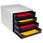 Module De Classement Ecobox Office 4 Tiroirs - Noir - Exacompta
