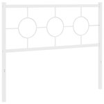 vidaXL Tête de lit métal blanc 100 cm