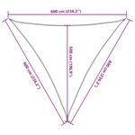 vidaXL Voile d'ombrage gris clair 6x6x6 m 100  polyester oxford