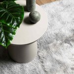 vidaXL Tapis Shaggy à poils longs NAVARRA gris argenté 160x160 cm