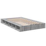 vidaXL Cadre de lit sonoma gris 120x200 cm bois d'ingénierie