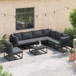 vidaXL Ensemble de canapé de jardin avec coussin 8 Pièces
