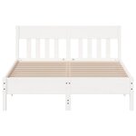 vidaXL Cadre de lit sans matelas blanc 120x190 cm bois de pin massif