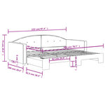 vidaXL Lit de jour avec lit gigogne rose 90x200 cm velours