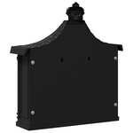 vidaXL Boîte aux lettres murale avec stockage Noir 40.5 x 15.5 x 44 cm