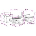 vidaXL Ensemble de canapés d'extérieur 6 pc Gris Naturel et Clair