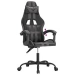 vidaXL Chaise de jeu Noir et gris Similicuir