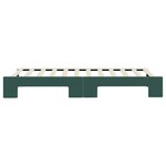 vidaXL Lit de jour avec lit gigogne vert foncé 90x200 cm velours