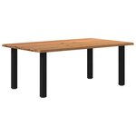 vidaXL Table à manger marron clair bois de chêne massif rectangulaire
