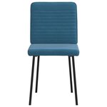 vidaXL Chaises à manger lot de 4 Bleu Velours