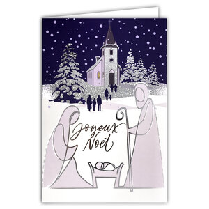 Carte Joyeux Noël avec Enveloppe Blanche 12x17cm