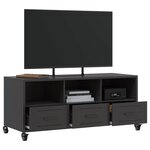 vidaXL Meuble TV noir 100 5x39x43 5 cm acier