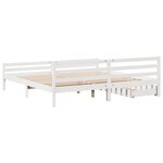 vidaXL Cadre de lit sans matelas blanc 180x200 cm bois massif de pin