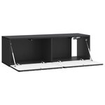 vidaXL Meuble TV mural 98 x 31 x 30 cm Noir Bois d'ingénierie
