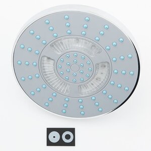 SCHÜTTE Pomme de douche avec éclairage LED GALAXIS chrome