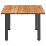 vidaXL Table à manger marron clair bois de chêne massif rectangulaire