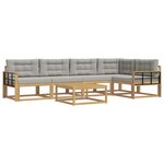 vidaXL Ensemble de canapés d'extérieur 6 pc Blanc et gris clair