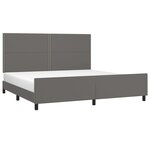 vidaXL Cadre de lit sans matelas gris 200x200 cm similicuir