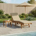 vidaXL Transat Polyester Marron et beige