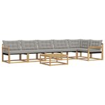 vidaXL Ensemble de canapés d'extérieur 7 pc Blanc et gris clair