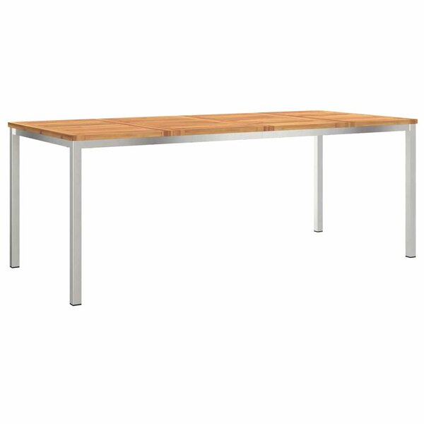vidaXL Table à manger d'extérieur Marron Bois d'acacia massif