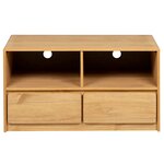 vidaXL Meuble TV SAUDA chêne 99x43x55 cm bois de pin massif