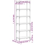 vidaXL Bibliothèque 6 niveaux chêne marron 60x30x188cm bois ingénierie