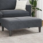 vidaXL Repose-pied gris foncé 77x55x31 cm velours