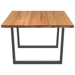 vidaXL Table à manger marron clair bois de chêne massif rectangulaire