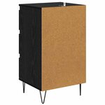 vidaXL Buffet Chêne noir 40 x 35 x 70 cm Bois d'ingénierie et fer