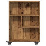 vidaXL Chariot de rangement étroit vieux bois bois d'ingénierie